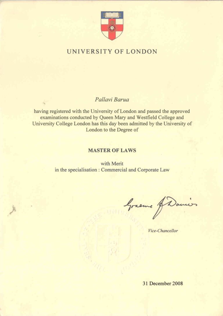 LLM from Univercity of London